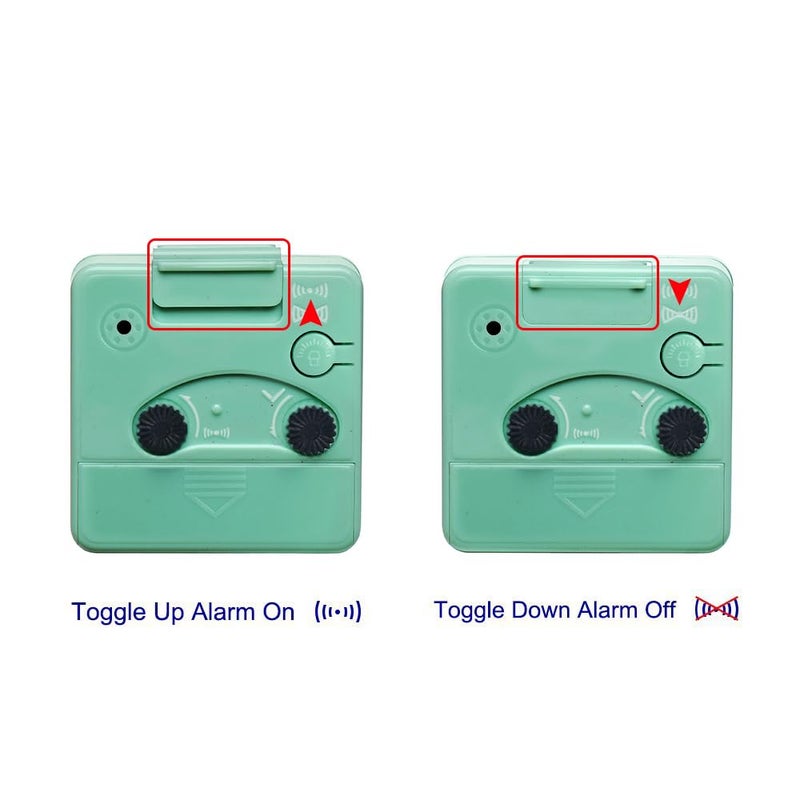 Peakeep Ultra Small  Battery Travel Alarm Clock with Snooze and Light  Silent with No Ticking Analog Quartz (Aquamarine) - Image 4